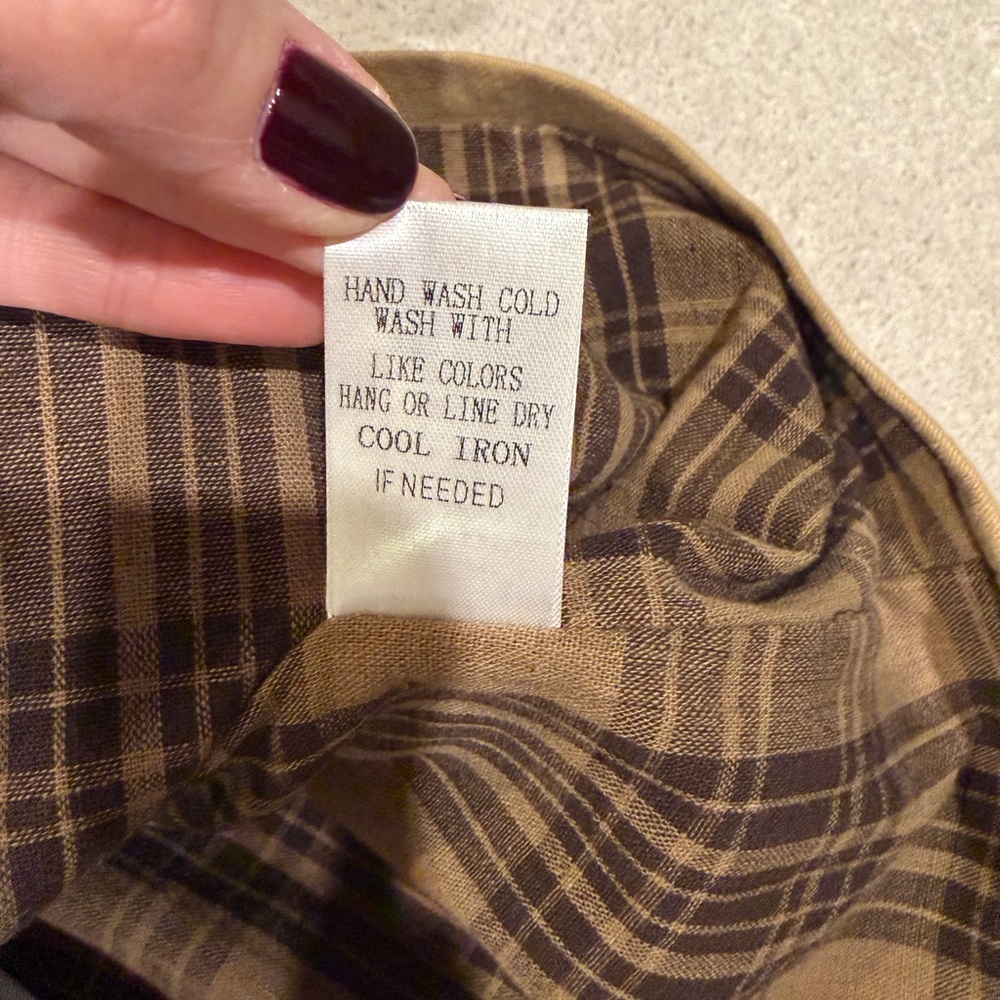 Tan Women's barn jacket with brown corduroy collar size M/US6 - Picture 12 of 12